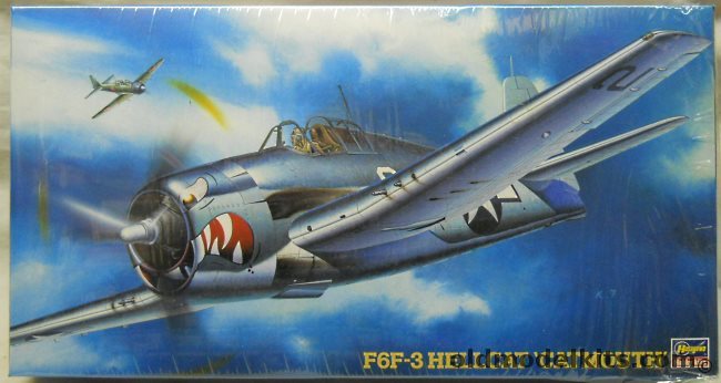 Hasegawa 1/48 Grumman F6F-3 Hellcat - (F6F3) Catmouth, JT120 plastic model kit